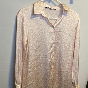 Zara Light Pink Patterned Blouse